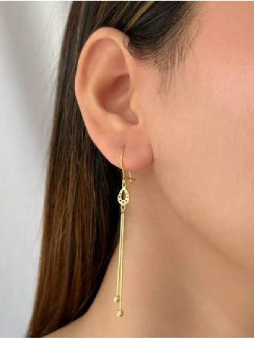 Gold Drop Long Dangle Earrings - Women Jewelry